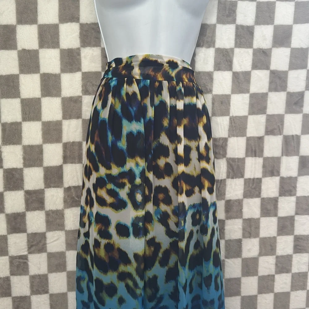 Worthington Y2K Leopard Animal Print Maxi Skirt Size L - Picture 3 of 8